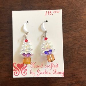 Hand-crafted Christmas Tree Earrings